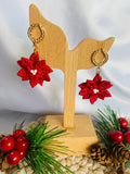 Poinsettia earrings